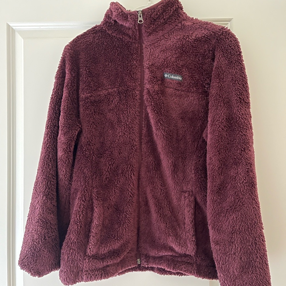 Medium Maroon Columbia fleece zip up